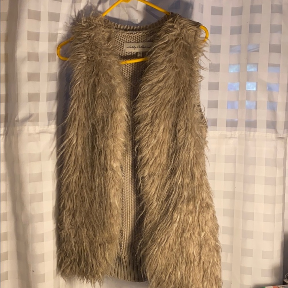 Synthetic fur vest